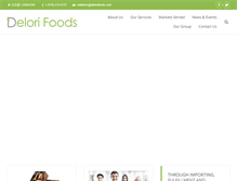 Tablet Screenshot of delorifoods.com